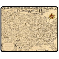 1940 Vintage Map Of The Usa Fleece Blanket (medium) by uniart180623