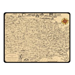 1940 Vintage Map Of The Usa Fleece Blanket (small) by uniart180623