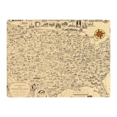 1940 Vintage Map Of The Usa Two Sides Premium Plush Fleece Blanket (mini) by uniart180623