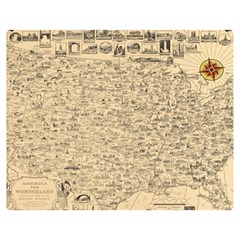 1940 Vintage Map Of The Usa Premium Plush Fleece Blanket (medium) by uniart180623