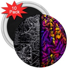 Ambiguity Tobe Brain Duality Mind Minimal Thinking 3  Magnets (10 Pack)  by uniart180623