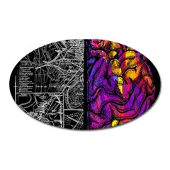 Ambiguity Tobe Brain Duality Mind Minimal Thinking Oval Magnet by uniart180623