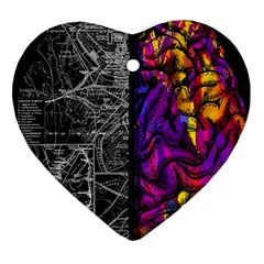 Ambiguity Tobe Brain Duality Mind Minimal Thinking Heart Ornament (two Sides) by uniart180623