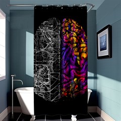 Ambiguity Tobe Brain Duality Mind Minimal Thinking Shower Curtain 36  X 72  (stall)  by uniart180623