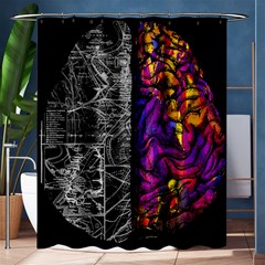 Ambiguity Tobe Brain Duality Mind Minimal Thinking Shower Curtain 60  X 72  (medium)  by uniart180623