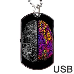 Ambiguity Tobe Brain Duality Mind Minimal Thinking Dog Tag Usb Flash (one Side) by uniart180623