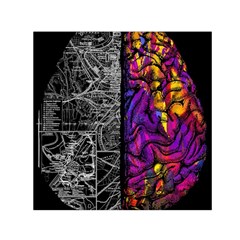 Ambiguity Tobe Brain Duality Mind Minimal Thinking Square Satin Scarf (30  X 30 ) by uniart180623