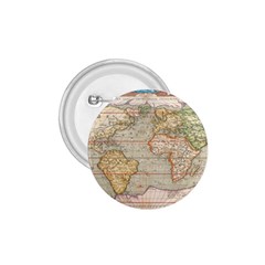 Old World Map Of Continents The Earth Vintage Retro 1 75  Buttons by uniart180623