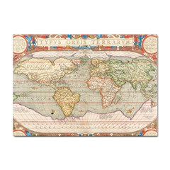 Old World Map Of Continents The Earth Vintage Retro Sticker A4 (10 Pack) by uniart180623