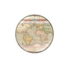 Old World Map Of Continents The Earth Vintage Retro Hat Clip Ball Marker (4 Pack) by uniart180623