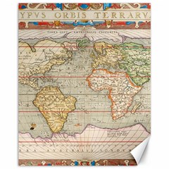 Old World Map Of Continents The Earth Vintage Retro Canvas 11  X 14  by uniart180623