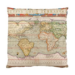 Old World Map Of Continents The Earth Vintage Retro Standard Cushion Case (one Side) by uniart180623