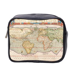 Old World Map Of Continents The Earth Vintage Retro Mini Toiletries Bag (two Sides) by uniart180623