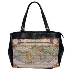 Old World Map Of Continents The Earth Vintage Retro Oversize Office Handbag by uniart180623