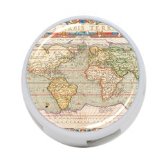 Old World Map Of Continents The Earth Vintage Retro 4-port Usb Hub (one Side) by uniart180623