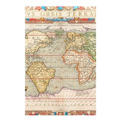 Old World Map Of Continents The Earth Vintage Retro Shower Curtain 48  X 72  (small) 