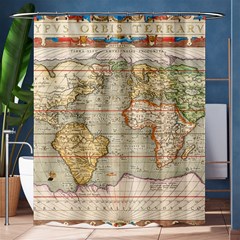 Old World Map Of Continents The Earth Vintage Retro Shower Curtain 60  X 72  (medium)  by uniart180623