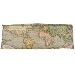 Old World Map Of Continents The Earth Vintage Retro Body Pillow Case (dakimakura) by uniart180623