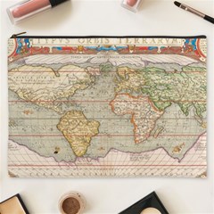 Old World Map Of Continents The Earth Vintage Retro Cosmetic Bag (xxxl) by uniart180623