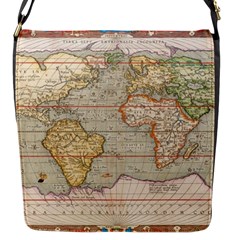 Old World Map Of Continents The Earth Vintage Retro Flap Closure Messenger Bag (s) by uniart180623