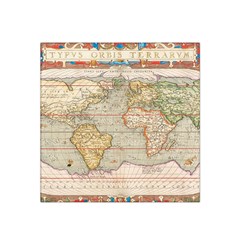 Old World Map Of Continents The Earth Vintage Retro Satin Bandana Scarf 22  X 22  by uniart180623