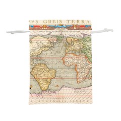 Old World Map Of Continents The Earth Vintage Retro Lightweight Drawstring Pouch (s) by uniart180623