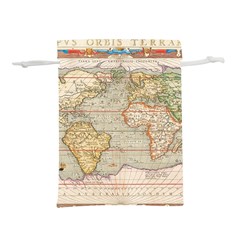 Old World Map Of Continents The Earth Vintage Retro Lightweight Drawstring Pouch (l) by uniart180623