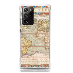 Old World Map Of Continents The Earth Vintage Retro Samsung Galaxy Note 20 Ultra Tpu Uv Case by uniart180623