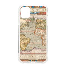 Old World Map Of Continents The Earth Vintage Retro Iphone 11 Tpu Uv Print Case by uniart180623