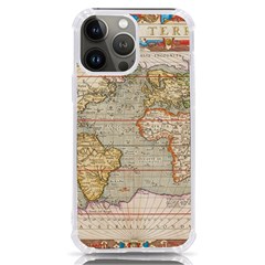 Old World Map Of Continents The Earth Vintage Retro Iphone 13 Pro Max Tpu Uv Print Case by uniart180623