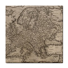 Vintage Map Europe Tile Coaster by uniart180623