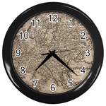 Vintage Map Europe Wall Clock (Black) Front