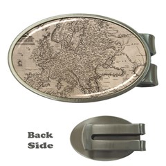 Vintage Map Europe Money Clips (oval)  by uniart180623