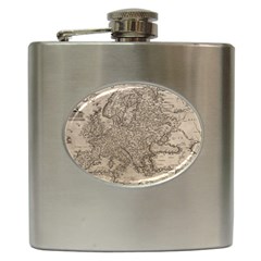 Vintage Map Europe Hip Flask (6 Oz) by uniart180623