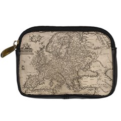 Vintage Map Europe Digital Camera Leather Case by uniart180623