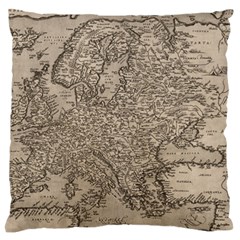 Vintage Map Europe Standard Premium Plush Fleece Cushion Case (one Side) by uniart180623