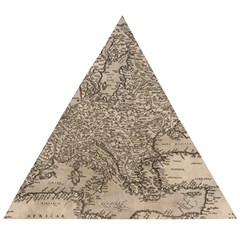 Vintage Map Europe Wooden Puzzle Triangle by uniart180623