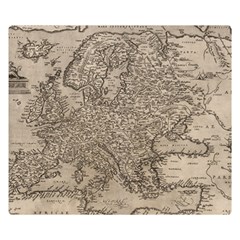 Vintage Map Europe Premium Plush Fleece Blanket (small) by uniart180623