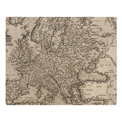 Vintage Map Europe Premium Plush Fleece Blanket (large) by uniart180623