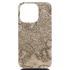 Vintage Map Europe Iphone 14 Pro Black Uv Print Case by uniart180623