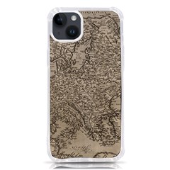 Vintage Map Europe Iphone 14 Plus Tpu Uv Print Case