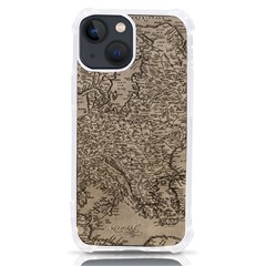 Vintage Map Europe Iphone 13 Mini Tpu Uv Print Case