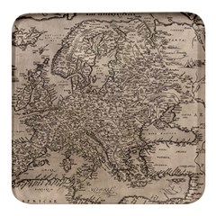 Vintage Map Europe Square Glass Fridge Magnet (4 Pack) by uniart180623