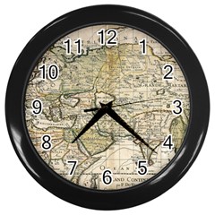 Tartaria Tartaria Empire Map Vintage World Wall Clock (black) by uniart180623