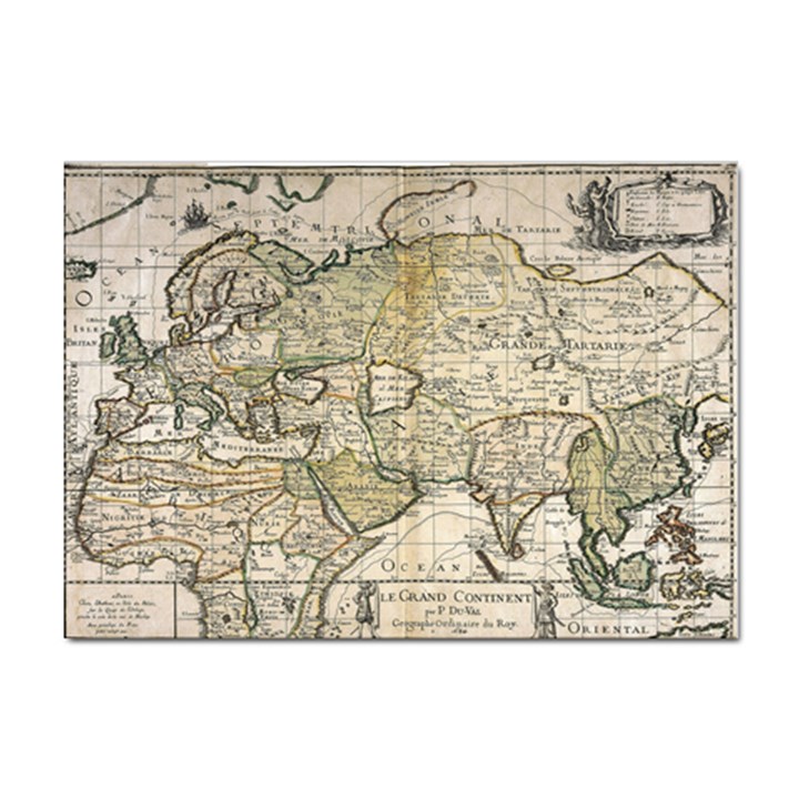 Tartaria Tartaria Empire Map Vintage World Sticker A4 (100 pack)