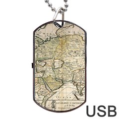 Tartaria Tartaria Empire Map Vintage World Dog Tag Usb Flash (one Side) by uniart180623