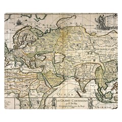 Tartaria Tartaria Empire Map Vintage World Two Sides Premium Plush Fleece Blanket (small) by uniart180623