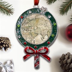 Tartaria Tartaria Empire Map Vintage World Metal X mas Lollipop With Crystal Ornament by uniart180623