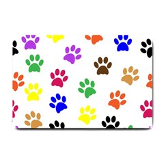 Pawprints-paw-prints-paw-animal Small Doormat by uniart180623