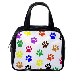 Pawprints-paw-prints-paw-animal Classic Handbag (one Side) by uniart180623